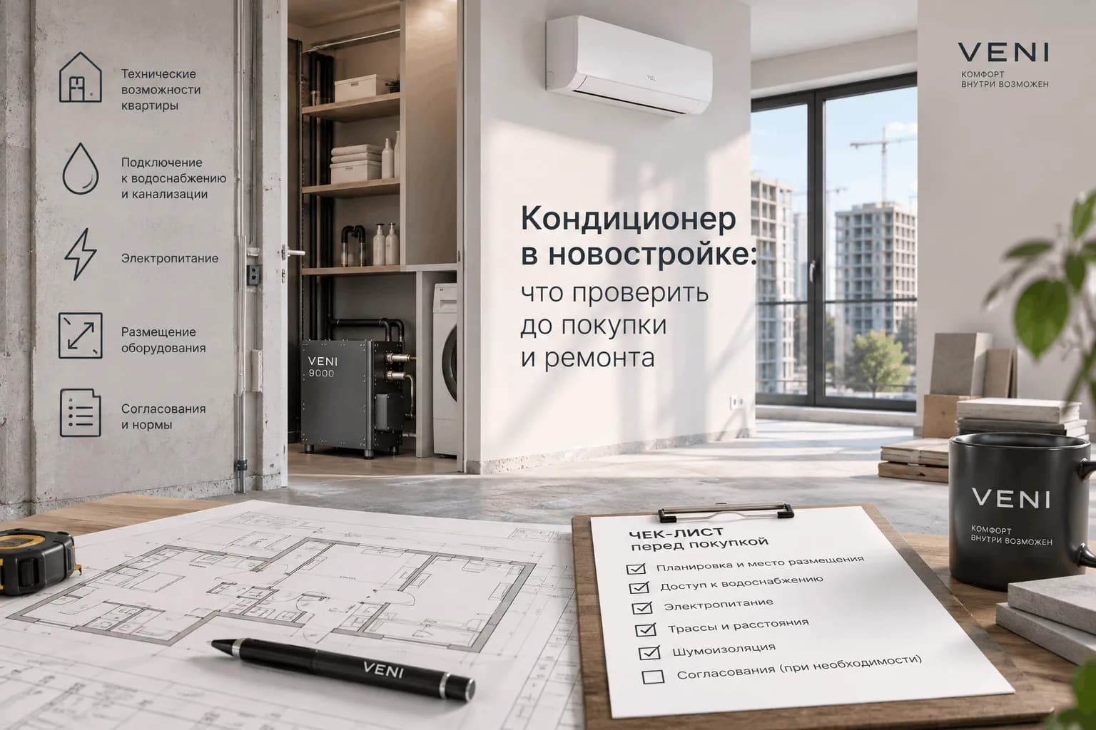 Кондиционер VENI без наружного блока